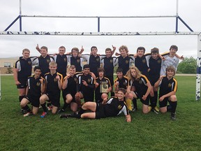 Glendale HS Gemini boys rugby team celebrates its TVRA AA championship. The WOSSAA tournament will be played Thursday, May 30.