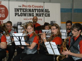 Led by Clare French, the Mitchell Legion Band performed two songs including the original Perth County Song.