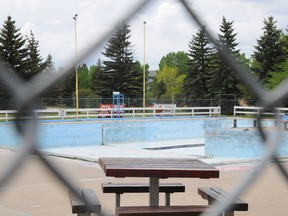 The Bear Creek Pool may remain closed all summer to accommodate repairs to excessive damage from the harsh freeze thaw cycles in Grande Prairie over the winter. AARON HINKS/DAILY HERALD-TRIBUNE/QMI AGENCY