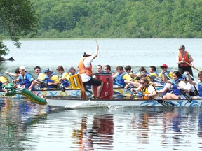 Participants during the 2012 Blind River Dragon Boat Race.
File photo