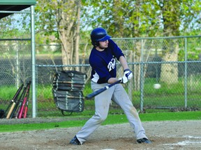 Action from the Portage Padres/Minnedosa Mavs game May 29. (Kevin Hirschfield/THE GRAPHIC/QMI AGENCY)