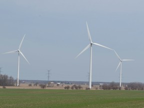 Wind turbines near Carlow.