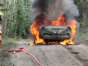 timmins car fire, times