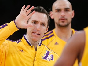 Apparently, Lakers star guard Steve Nash doesn't want his kids in L.A. The big question, however, is why? (Reuters)