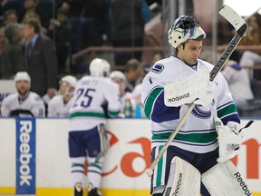 After the Canucks were unable to trade goaltender Roberto Luongo this season, his next move might be to not report to training camp. (Ian Kucerak/QMI Agency/Files)