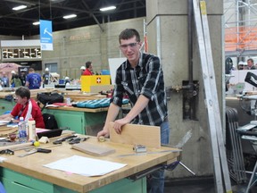 Cody Sundlie competed in the joinery category, which is carpentry without the use of metal fasteners. - Photo Submitted