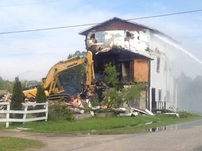 The building that burned was an old feed store, which was the oldest building in Nairn Centre. It was used as a house and post office back in the early 1900s.
Photo by Dawn Lalonde/The Mid-North Monitor/QMI Agency