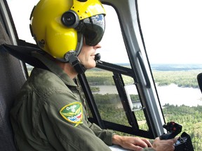 This photograph of Don Filliter flying for the Ministry of Natural Resources was taken by Matt Nicholls, editor of Helicopters Magazine, when Nicholls wrote a piece on the pilot in 2010. Filliter was one of four people killed when an Ornge air ambulance crashed in 2013 after leaving Moosonee.