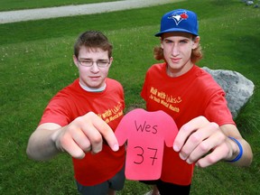 OSCVI students Connor Patton, left, and Lauchlin Elder are organizing the school's Walk for Wes, which will be held on Thursday, June 6.