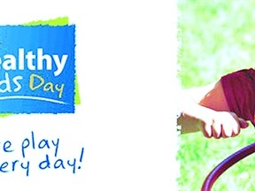 A photo of Allison Bennett by Stratford photographer Ann Baggley is the main art on the YMCA Canada Healthy Kids Day poster.