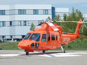 Ornge Sikorsky S76 air ambulance helicopter. (Len Gillis/QMI Agency)