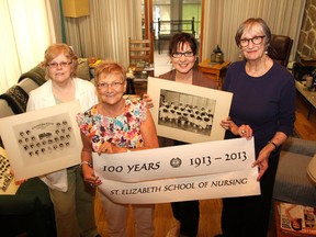 St. Elizabeth School of Nursing alumni committee members include Kim Rheault, left, Lori Wall, Gwen Matthews and Judith Prior-Kelly. A celebration and reunion is being held on June 7-8 to mark the 100th anniversary of the first graduating class from St. Elizabeth. JOHN LAPPA/THE SUDBURY STAR/QMI AGENCY