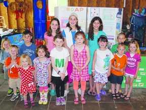 The Renfrew County Homeschoolers Association held its first ever science fair on Saturday. In the photo are most of the participants. Standing in the front row, starting from left, are Jack Myers, Adelaine McCann, Julia Andrechek, Maryon McCann, Clara Constance Stote, Lily Andrechek, Maggie McCann and Kade Bonvanie. Standing in the back row are, starting from left, Finn McCann, Matthew Reese, Taylor Reese, Mackenzie Reese, Bronte Slote, and Noah Bonvanie. For more community photos, please visit our website photo gallery at www.thedailyobserver.ca.