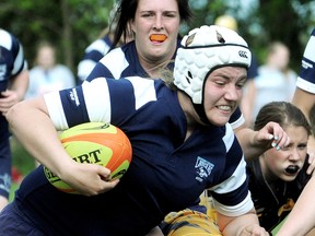 The Ursuline Lancers are seeded 14th for the OFSAA 'AAA-AAAA' girls rugby championship starting Monday in Waterloo. (MARK MALONE/The Daily News)