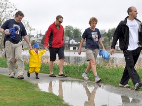 The Timmins and area Mothers Against Drunk Driving chapter joined with other chapters throughout the country for the annual Strides for Change walk on Saturday at Gillies Lake. Dozens of walkers were on hand for the event, including the Lambert-Belanger family pictured. Justin Lambert-Belanger was killed among eight others in Sept. 2001 when a drunk driving struck the van they were travelling in head on.
