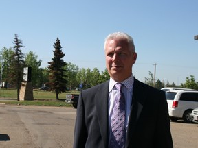 Douglas Jones, Canada Post senior vice-president of delivery and customer experience, visited Fort McMurray Monday to get input from community leaders on proposed changes to the Crown corporation. Photo Andrew Bates/Today staff