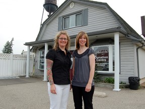 Jo Vallee; left and Sarah Chanda-Bruder; right, with The Tillsonburg Little School, seen here at its future locatin on King Street, is looking forward to opening this September 2013, pending Ministry and County approval. The daycare is opening in response to the closing of the First Baptist Weekday Nursery this June. With just three daycare centres available in Tillsonburg, both Vallee and Chanda-Bruder feel there is a big need for the replacement daycare in Tillsonburg this fall. 

KRISTINE JEAN/TILLSONBURG NEWS/QMI AGENCY