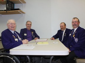 Members of the Melfort Elks Lodge include (L to R) Archie Groat, Bob Duns, Mitch Spearman and Earl Armstrong.