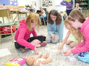 Participants in a babysitting course. (File photo)