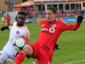 Hogan Ephraim had no goals in nine games with TFC. (Stan Behal/photo)