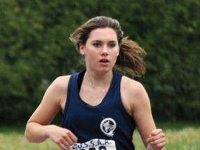 Submitted photo
Jeanne-Lajoie's Giselle Groskleg runs in the 1,500-metre during the Eastern Ontario Secondary School Athletic Association (EOSSAA) Track and Field Championships in Brockville. For more community photos please visit our website photo gallery at www.thedailyobserver.ca.