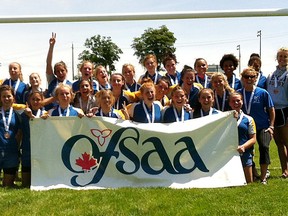 BCI girls win OFSAA rugby bronze medal Wednesday in Waterloo. (Expositor photo)