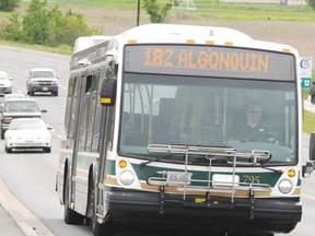 A Greater Sudbury Transit bus makes its way up Paris Street in this file photo. GINO DONATO/THE SUDBURY STAR