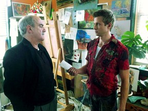 North Bay's Jim Calarco plays the role of Jason Cahill, a businessman with a cold attachment to his artistic son, Cameron, played by Jamie Spilchuk, shown in this scene where the father views his son's artwork for the first time in the series Hard Rock Medical premiering Sunday at 8 p.m. on TV Ontario.