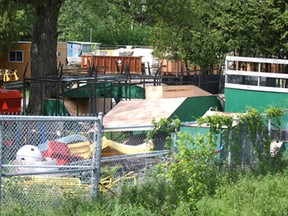 Skateboard park equipment is being stored in a city public works property off Memorial Drive. The city is looking for new locations for a temporary skate park, which could open as early as the end of this month, as well as a new permanent location slated to open next year. The North Bay waterfront and downtown are two possible choices.