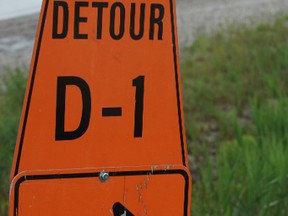 road construction detour