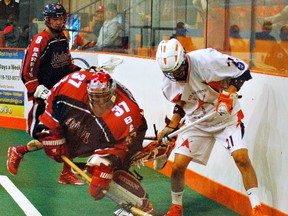 Prior to Thursday night's game, Brendan Bomberry has scored nine goals for the Six Nations Arrows. (Submitted Photo)