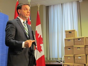 Ontario Tory leader Tim Hudak meets the press this week to discuss documents related to the Liberals' contoversial decision to cancel two gas-plant projects before the last election.