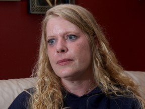 Lisa Stiglitz, who was pepper sprayed on Tuesday, at her Kingston home on Friday. 
Ian MacAlpine The Whig-Standard