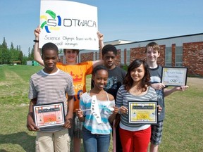 Front row: Caleb Odeleye, Celine Nyange, Jillian Jones
Back row: Dan VanGenderen, Ire Ajala, Jared Pollard 
SUPPLIED PHOTO