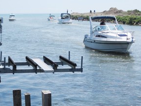 MONTE SONNENBERG Simcoe Reformer
Docks in Turkey Point are riding a little higher than usual thanks to a significant drop in Lake Erie water levels. However, the National Oceanic and Atmospheric Administration in the United States predicts levels will return to historical norms sometime this summer.