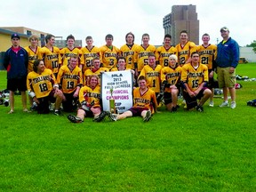 The PCI Trojans with their MHSFLL Cup Division Championship on Sunday. (Submitted photo)