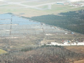 Submitted photo by Northland Power
One of two massive solar projects off Burr Road and Highway 62, this image of the Belleville North project, as it is known, is located just west of the Belleville South facility and backs onto CFD Mountain View.
