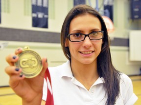 EDDIE CHAU Simcoe Reformer
Holy Trinity student Celina DeCarolis captured gold in  senior girls long jump during the OFSAA track and field championships this past weekend. It's the first gold medal won by a student at Holy Trinity.