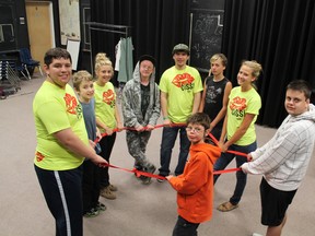 The Caring Senior Students (CiSS) group of Paris District High School led several incoming students through team building activities on Thursday, June 6. MICHAEL PEELING/The Paris Star/QMI Agency