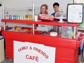 Two ELSS students, Kristin Sinclair and Miles Reid, have been operating the Family and Friends Cafe in the lobby of the White Mountain building since March.
Photo by KEVIN McSHEFFREY/THE STANDARD/QMI AGENCY