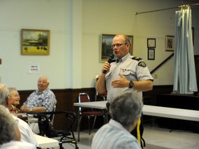 Sgt. Mike McGinley speaks at the Seniors Week celebration held at the Vermilion Senior’s Centre on Tuesday, June 4.