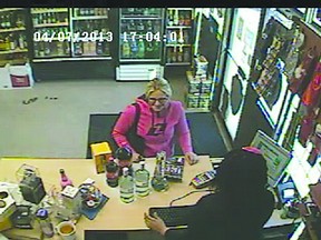 Security camera screen capture of alleged fraudster. Photo Supplied