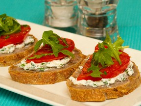 Open-faced tomato sandwich. (Mike Hensen/QMI Agency)