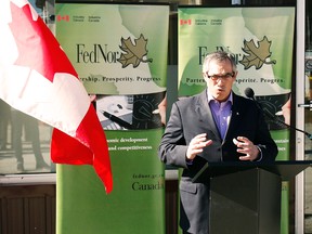 Federal Minister Tony Clement was in Timmins on Friday to announce more than $2.3 million in funding for a variety of Northern-based economy-boosting initiatives.