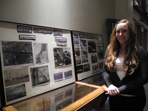 Sara Lauzon has put her talents to work at the Cornwall Museum, where the newest display —assembled by her — explores the history of bridges and cross-river travel in Cornwall. 
Kathryn Burnham staff photo
