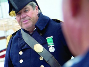 Captain of the La Revenante, Vernon Fairhead, talks to his crew in Brockville, Ont. on Thursday, June 13. The ship and crew are a feature of Brockville's inaugural Tall Ships Festival this weekend, June 15 and 16, 2013. THOMAS LEE The Recorder and Times