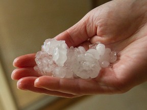 Hail claims are down in the prairie provinces. (MIKE HENSEN, QMI Agency)