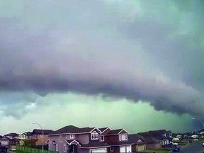 A video still from Dan Carter’s storm video taken on June 12 shows the symmetry of cloud formations.