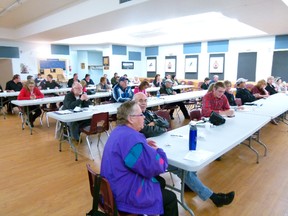 A Community Cafe to discuss the 2013 Summer's End Festival in Fairview attracted over 30 people in addition to members of the panel who led the discussion.