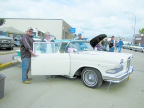 Rob Thompson and Johanne Brassard of Mayerthorpe show off their 1958 Edsel.